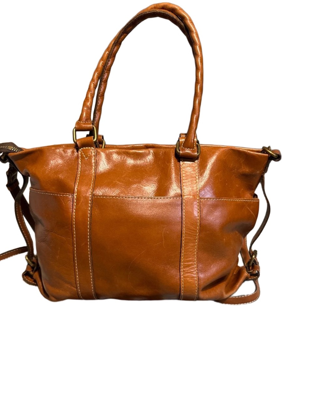 Patricia Nash ‘Carducci’ Brown Leather Shoulder Bag with Stud Accents - Picture 3 of 11
